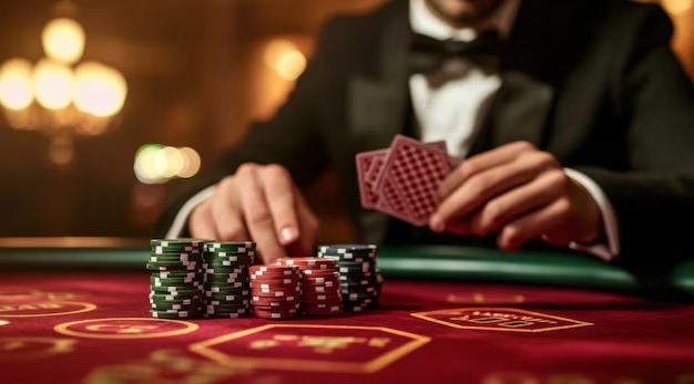 demo olympus poker table with live dealer and player seats